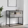 Konzolni stol siva boja hrasta 75x40x75 cm konstruirano drvo
