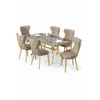 Hanah Home Trpezarijski set, 7 dijelova, bež