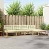 Set vanjskih sofa s jastukom 4 pcs Bijela i krem Poliester