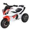 HOMCOM 3-kolesno motorno kolo za otroke 18-36 mesecev z glasbenimi žarometi brez pedal v pp kovinski beli rdeči barvi