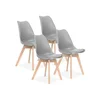 MODERNHOME Trpezarijske stolice set 4 kom Filipo light grey 2