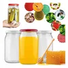 shumee 48x Stekleni kozarec 900 ml KOZARCI za MED, KONZERVE, KUMARE + POKROV FI82