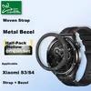 Chensong Set: Zaštitna maska za pametni sat i Zamenska narukvica za pametni sat za Xiaomi Watch S3, Crna