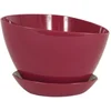 eoshop Ovitek za rože s krožničkom plastike - bordo barva PLP005-18 BORDEAUX