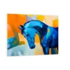 Canvas Slika na platnu Plavi konj 90x120cm, Sa ramom, Beli