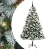 Umjetno božićno drvce S LED lampica Zelena i bijela 240 cm