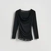 Reserved - Bluza s čipkastim umetkom