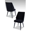 HANAH HOME Set 2 stolice Pufi Black