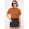 Trendyol Milla Ženska majica TWOAW20TS0096, Braon