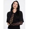 Reserved - Strukirana bluza sa čipkanim rukavima