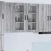 Zidni stakleni ormarić PORTO 2 pcs Siva Sonoma 40 x 31 x 80 cm