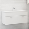 vidaXL Omarica za umivalnik bela 100x38,5x46 cm iverna plošča