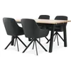 SKOVLUNDE D160 sto natur hrast + 4 ROSTRUP crna
