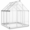 Staklenik s okvirom srebrni 169 x 169 x 202 cm aluminijski