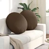 Jastučići za sjedenje 2 pcs Smeđa O60 x 21 cm tkanina