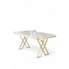 HANAH HOME Trpezarijski sto Vals White Marble Gold