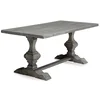 Casa Padrino country style dining table gray 180 x 90 x H. 76 cm - Rectangular solid wood kitchen table made of high quality untreated old wood - Dining room furniture - Country style furniture