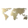 Wallity Zidna dekoracija World Map Silhouette, 60x120cm, Zlatne boje