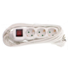 razdelilec 220V 1/3 3m + stikalo; zaščita, bela barva, IP20, 16A/3500W, H05VV-F 3G1.5mm2