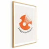 shumee Plakat - Badmintonska žogica proti oranžnemu soncu