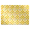 Decormat Podloga za stol Yellow white pattern 140x100 cm 2 cm