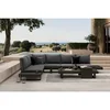 Ambia Garden LOUNGE GARNITURA tkanina aluminij
