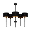 Luster na šipci MADELA 5xE14/40W/230V crna