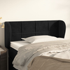 Vidaxl Vzglavje z ušesi črno 103x23x78/88 cm žamet