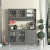 Hanah Home Višenamenska komoda Grano 140, 140 x187 x40 cm, Antracit