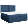 Vidaxl Box spring postelja z vzmetnico modra 200x200 cm blago