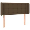 Vidaxl Vzglavje z ušesi temno rjavo 93x16x78/88 cm blago