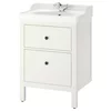 HEMNES / RUTSJÖN Post.umiv. s fiokama/umiv/slavinom, bela, 62x49x95 cm