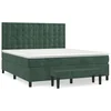 Vidaxl Box spring postelja z vzmetnico temno zelena 180x200 cm žamet