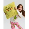 Sinsay - Krzneni dekorativni jastuk sa božićnim motivom Grinch - žuto zeleno