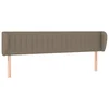 Vidaxl Vzglavje z ušesi taupe 183x23x78/88 cm blago