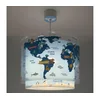 Dalber 40672 - Dečiji luster WORLD 1xE27/15W/230V plavi