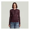 G-Star Raw Bluza Pointelle D26657-B754 Bordo rdeča Slim Fit