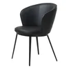 Črna jedilni stol iy umetnega usnja Unique Furniture Gain Leath