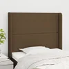 Vidaxl vidaXL Vzglavje s krilci temno rjavo 93x16x118/128 cm blago