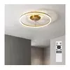 Brilagi - LED prigušiva plafonski ventilator LED/66W/230V 55 cm bela/zlatna + daljinski upravljač