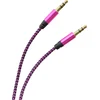 AUX kabel 2x3,5 mm Jack Vijolično-črn tekstilni