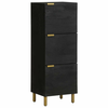 Visoka komoda crna 40 x 33 x 110 cm od konstruiranog drva