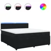 Vidaxl Box spring postelja z vzmetnico črna 180x200 cm žamet
