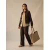 Sinsay - Wide leg pantalone sa mešavinom viskoze - braon