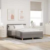 LED Box Spring Krevet Sivo-smeđa 140 x 200 cm tkanina