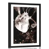 Plakat s paspartujem srce zanimivega izgleda - 60x90 white