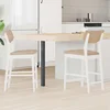 vidaXL Jedilni stoli 2 pcs Bela 48 x 49 x 95 cm Masivno gumovo les