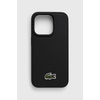 LACOSTE MAGSAFE maska za iPhone 15 Pro WOVEN LOGO BLACK