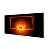 tulup.si Slika na akrilnem steklu Flaming košarko 120x60 cm 4 obešalnika