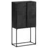 Komoda crna 60 x 30 x 120 cm od masivnog drva bagrema i manga